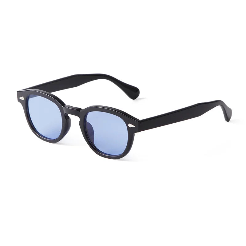 Vintage Round Shell Sunglasses for Women, Retro Rivet, UV400 — view 13 of sunglasses
