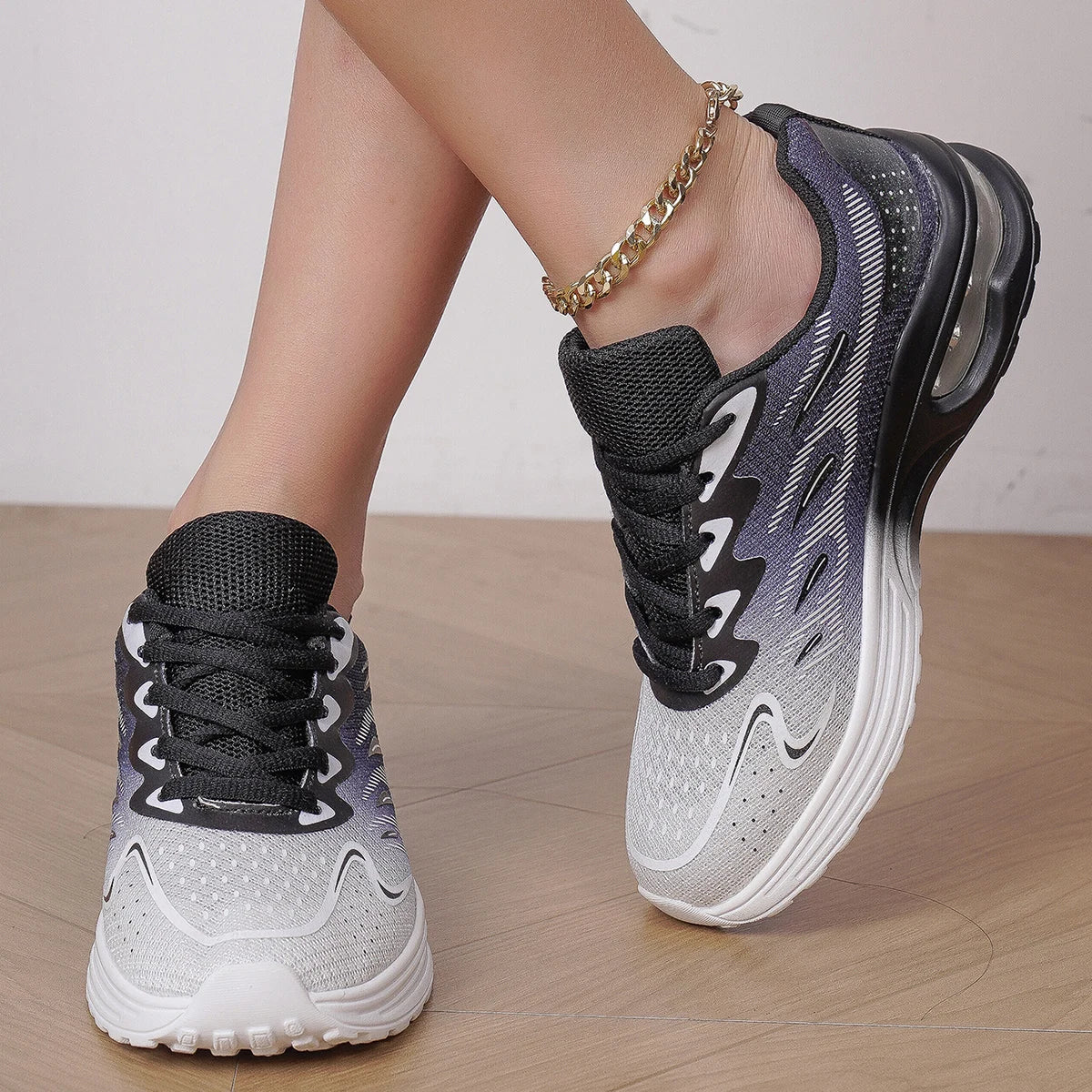 Women's Air Cushion Tennis Sneakers — Mesh Breathable Walking Sport Trainers — view 5 of sneakers