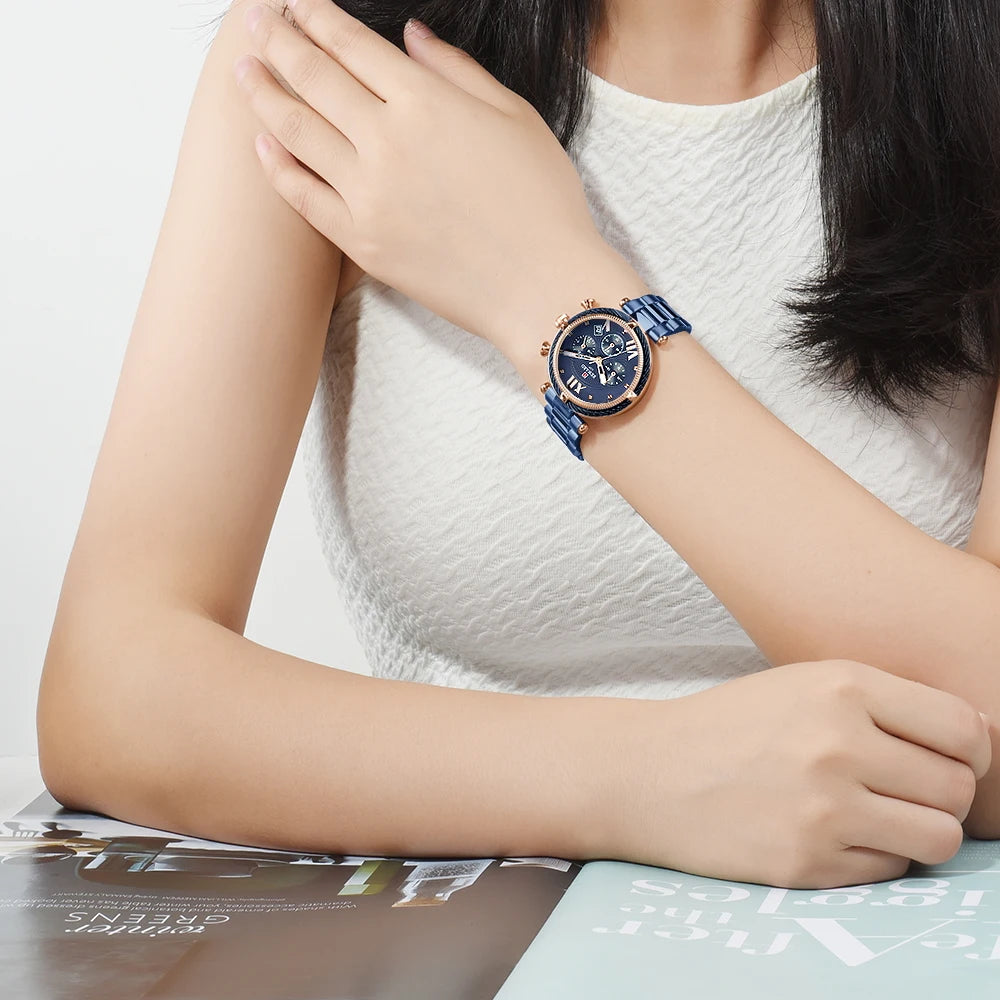 REWARD Women's Chronograph Watch — Luxury Fashion Stainless Steel Wristwatch — view 4 of watches