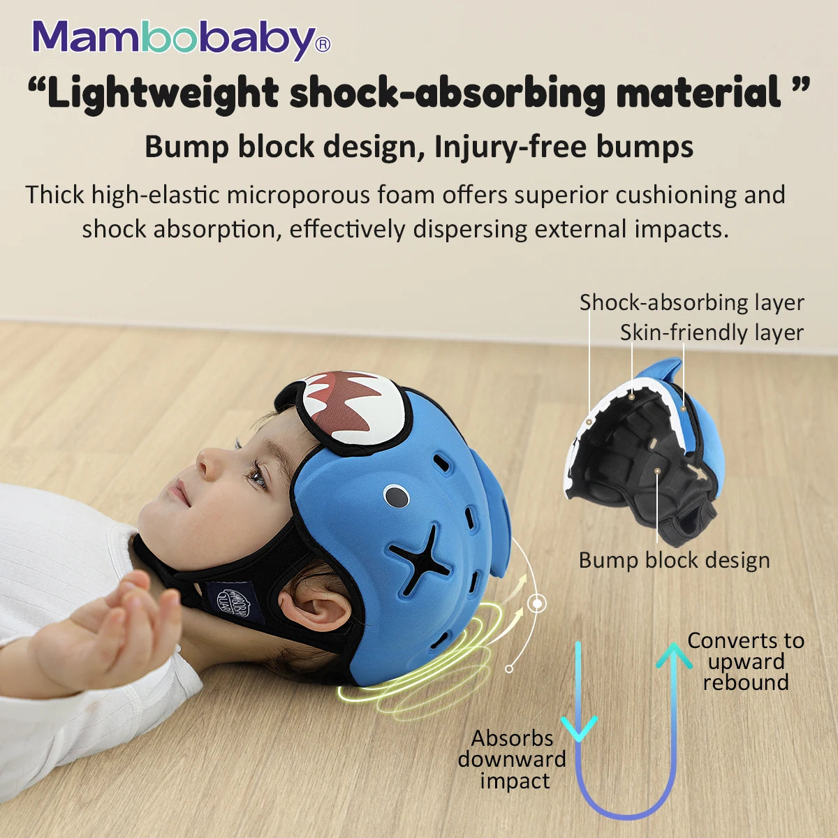 Premium Anti-Shock Baby Helmet - Soft Toddler Head Protector for Crawling & Walking — view 2 of baby safety helmets