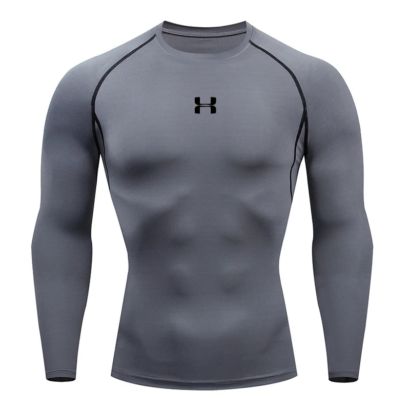Men&rsquo;s Running Compression Tee &mdash; Long-Sleeve Athletic Rashguard &amp; Training Shirt — view 14 of sports & fitness