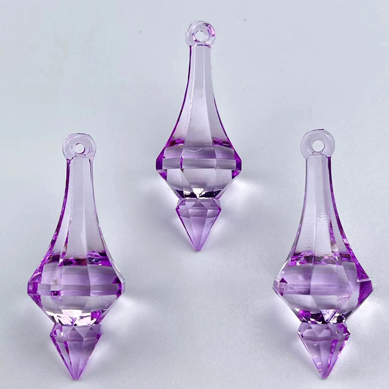 Home Decor Acrylic Pointed Drop Chandelier Beads — 20 Pcs Colorful DIY Pendants for Weddings & Parties — view 12 of home decor