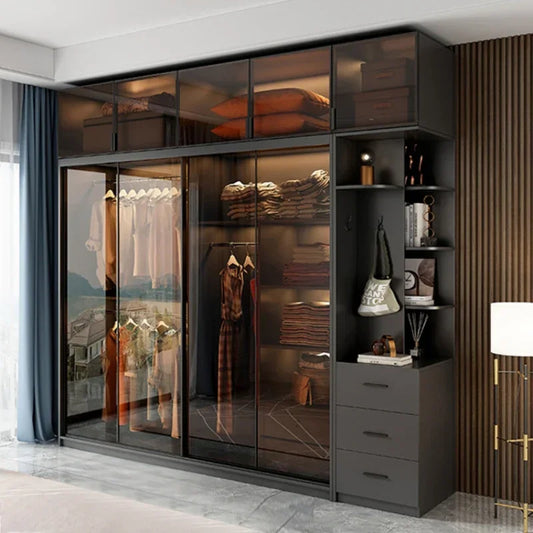 Modern Open Wardrobe Organizer – Stylish Nordic Storage Solution