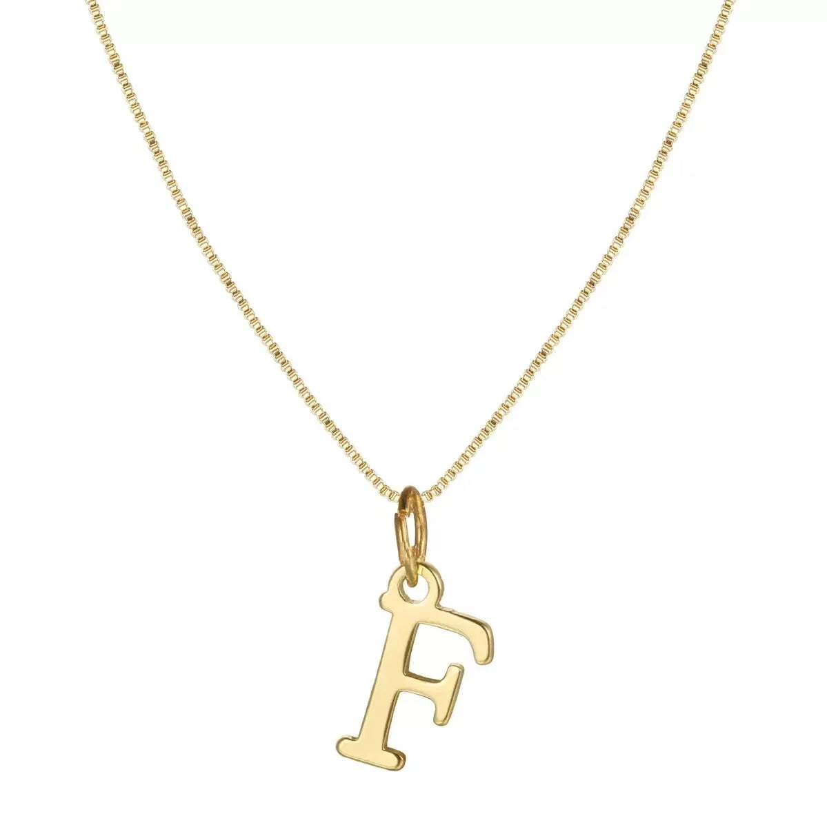 Women's A-Z Initial Letter Necklace — 18K Gold Plated Stainless Steel Jewelry — view 10 of jewelry