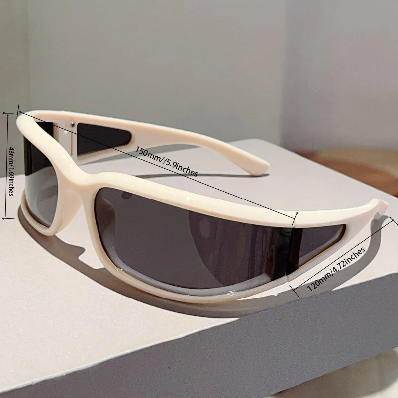 Y2K Wrap Sunglasses 2025 — Sports Round Cycling Shades Anti-UV Windproof Trendy Gen-Z Eyewear — view 6 of sunglasses