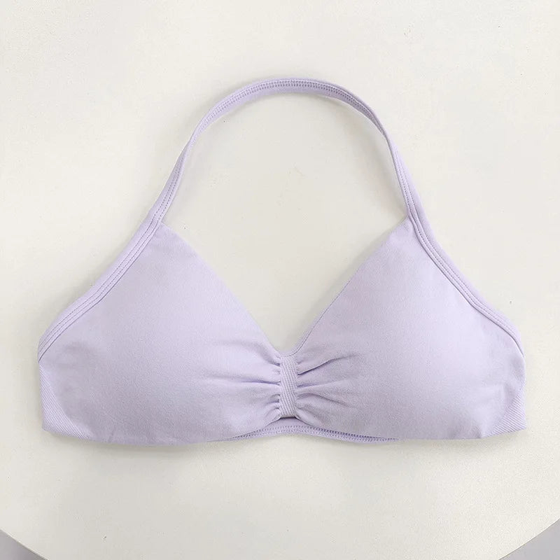 Women’s Lace-Up Sports Bra — Thin-Strap Camisole Seamless Push-Up Yoga Gym Top — view 9 of sports bras