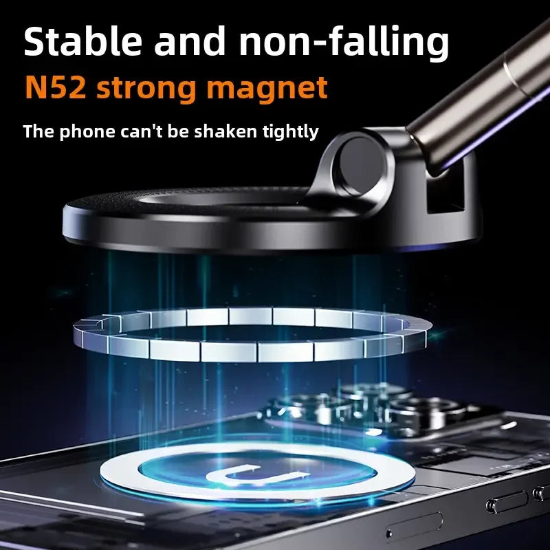 Foldable Magnetic Car Phone Mount – Vacuum Suction Cup 360° Rotating Multi-Angle Holder — view 4 of electronics & gadgets