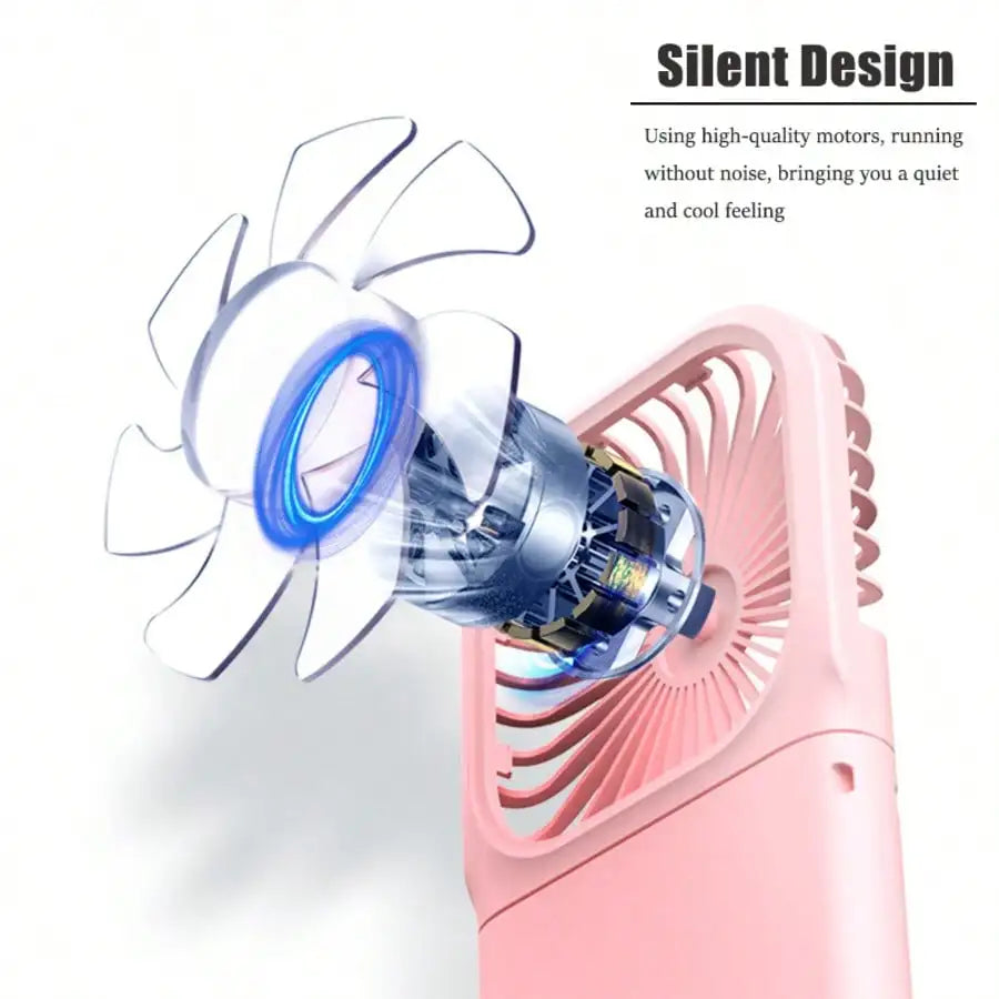 Portable Handheld Mini Fan, USB Rechargeable Foldable Desk Fan — view 6 of personal fans
