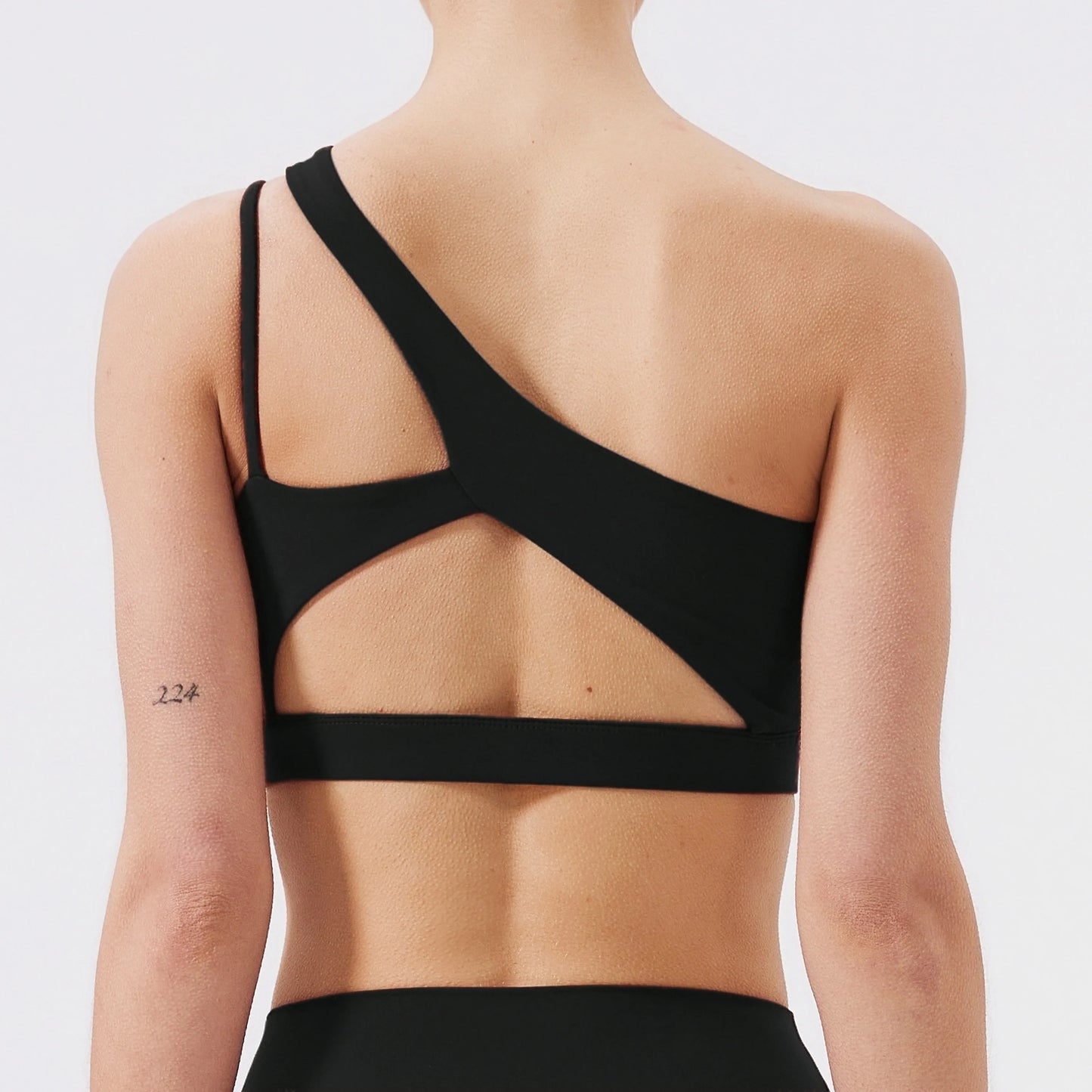 One-Shoulder Push-Up Sports Bra — Shockproof Breathable Gym Yoga Running Vest — view 11 of sports bras