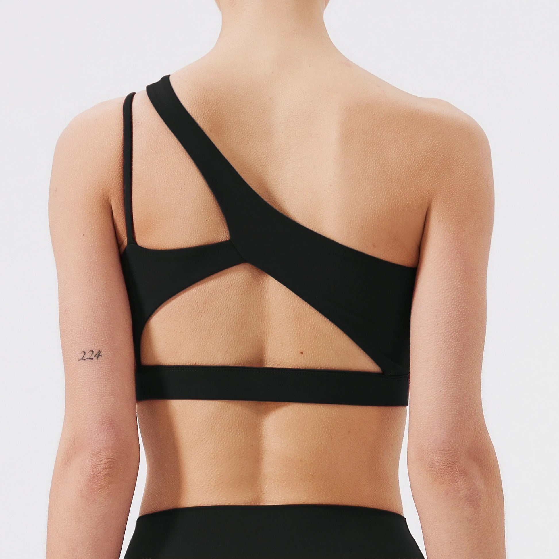 One-Shoulder Push-Up Sports Bra — Shockproof Breathable Gym Yoga Running Vest — view 11 of sports bras