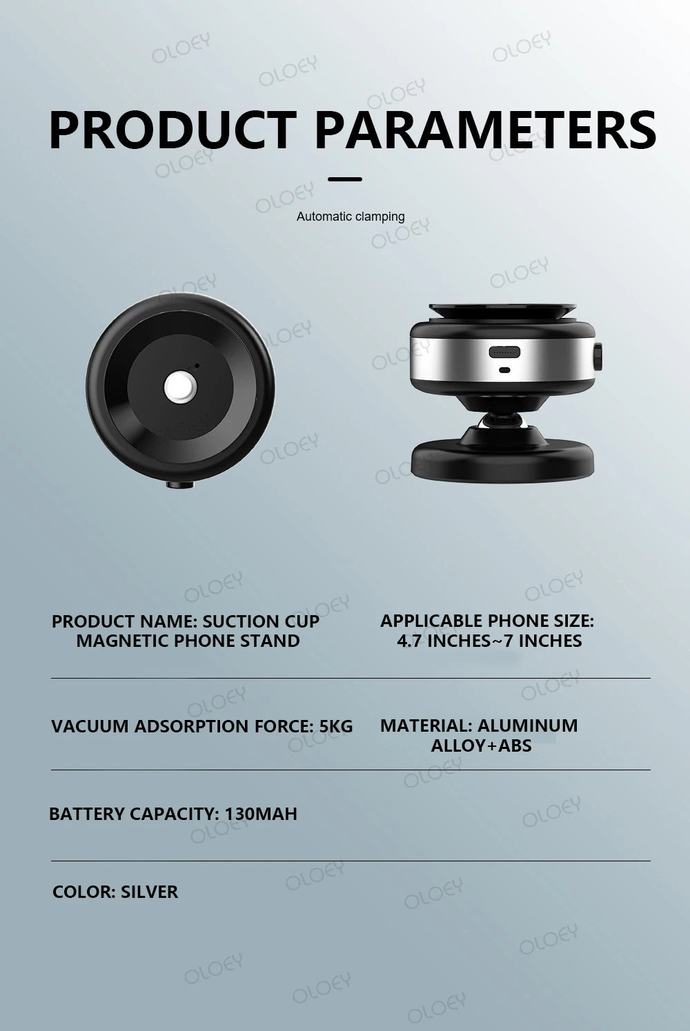 360°rotatable vacum car holder For iPhone Samsung Xiaomi magnetic car mount vacuum phone holder