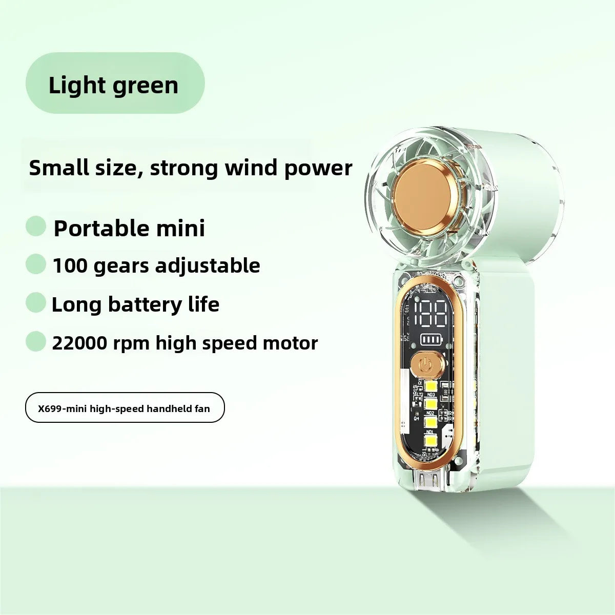 Portable USB Hand Fan — Rechargeable Mini Pocket Fan with Power Bank — view 11 of personal fans
