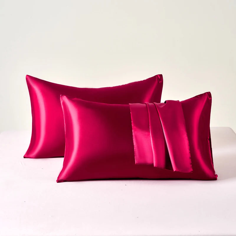 2-Pack Satin Pillowcase — Cooling Silky Smooth Pillow Covers for Skin & Hair — view 14 of cushion covers & pillow cases