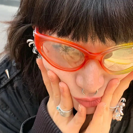 Women's Y2K Oval Sunglasses — Vintage Cat-Eye UV400 Retro Shades (Unisex) — view 1 of sunglasses