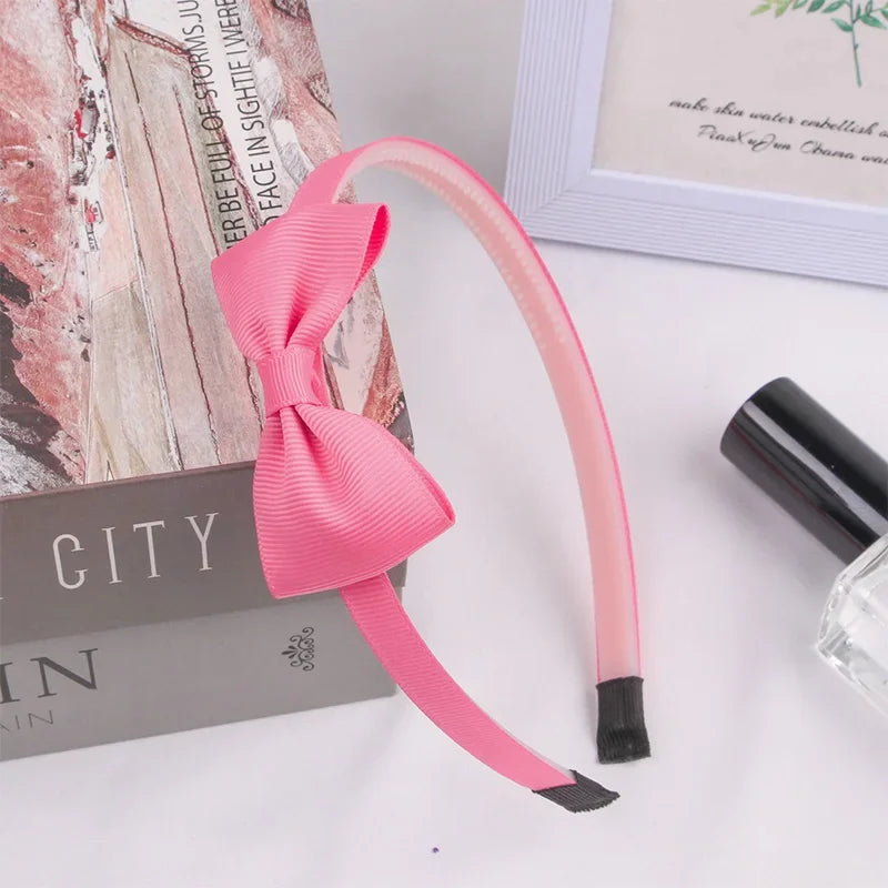 1PCS Cute Solid Color Ribbon Hair bands for Baby Girls Bows summer Headband for girls Kids Fashion Hair Aceessories  FDr10 — view 16 of product