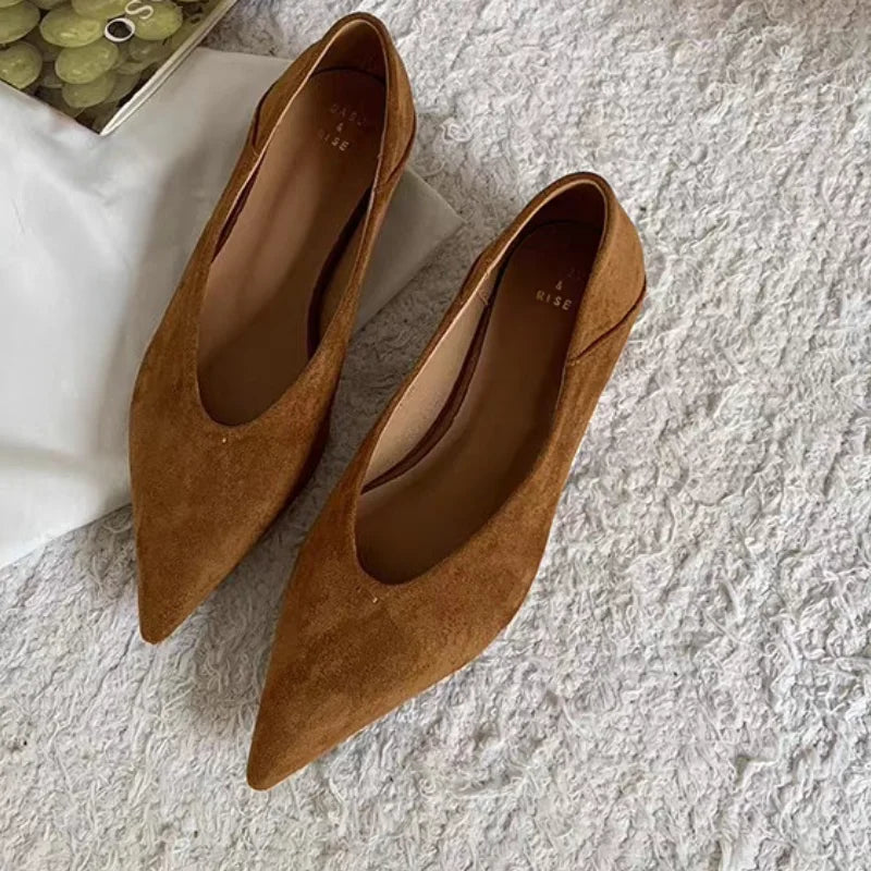 Flats & Ballet — Pointed-Toe Casual Walking Flats, Shallow Slip-On Comfort Sports Shoes — view 1 of flats & ballet