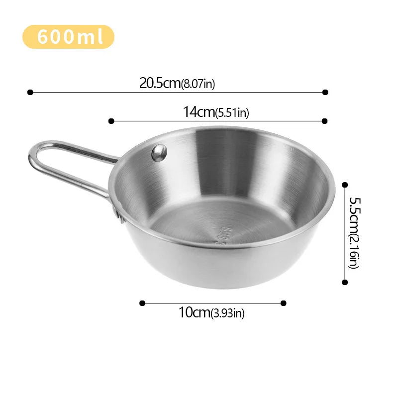 Korean Sauce Bowl with Handle — 304 Stainless Steel Rice, Wine & Seasoning Dish — view 13 of dining & tableware