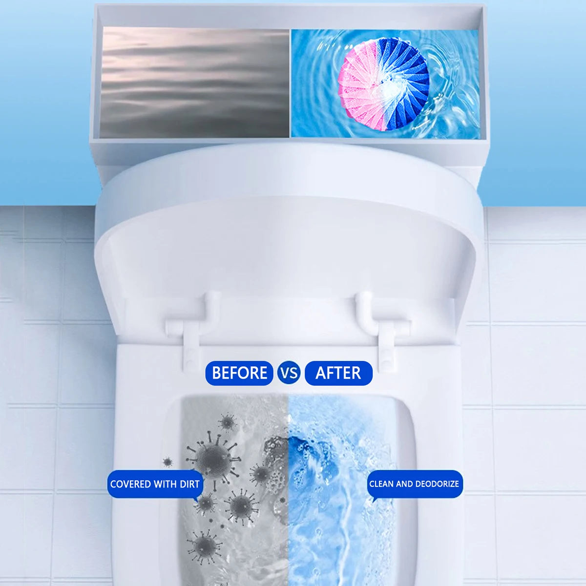 Automatic Toilet Bowl Cleaner Tablets - Continuous Release Technology, Long-Lasting Freshness — view 5 of home & kitchen