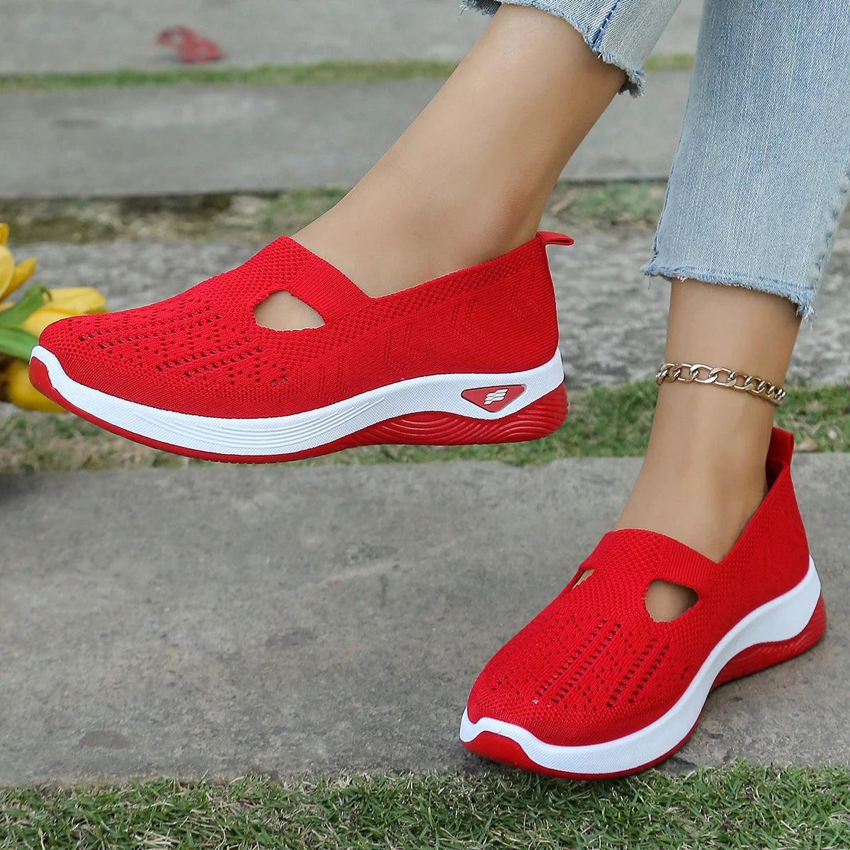 All-Season Women's Casual Sneakers — Lightweight Four-Season Slip-On Flats — view 16 of sneakers
