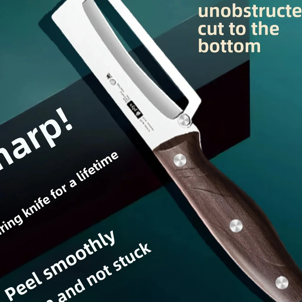 Stainless Steel Peeler with Wooden Handle &mdash; Smooth-Operation Fruit &amp; Vegetable Peeler — view 2 of kitchen gadgets
