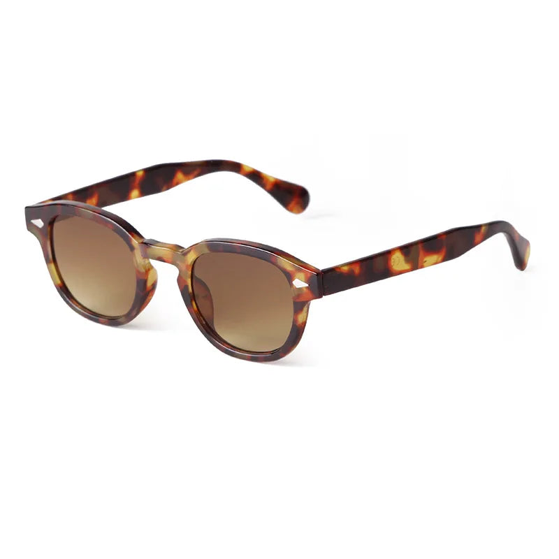 Vintage Round Shell Sunglasses for Women, Retro Rivet, UV400