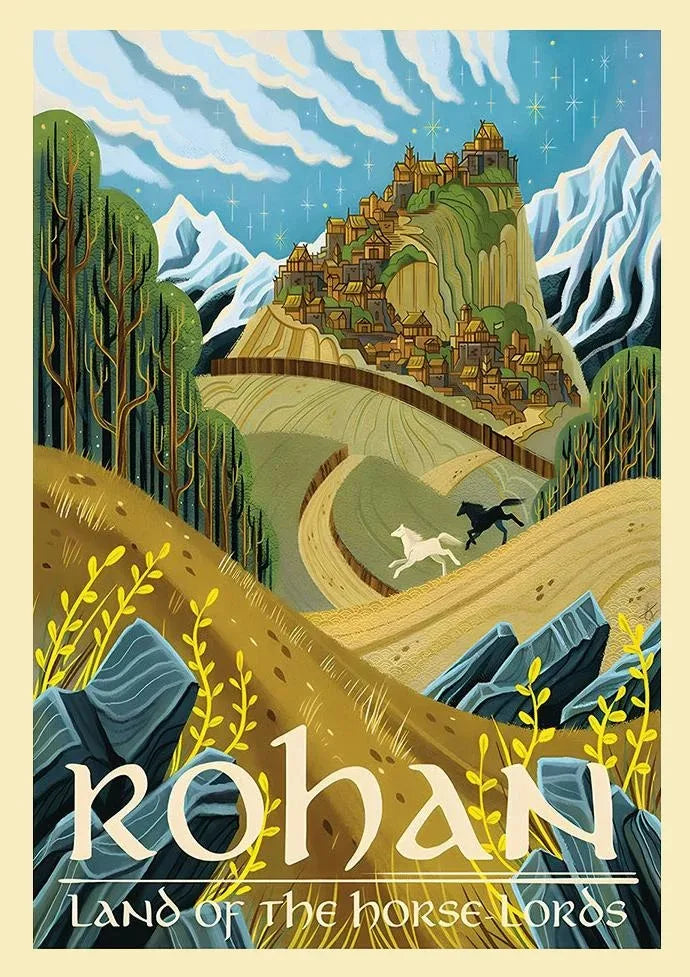 Middle-Earth Travel Canvas Poster &mdash; Vintage Lord of The Rings Fantasy Movie Wall Art — view 12 of wall art & prints