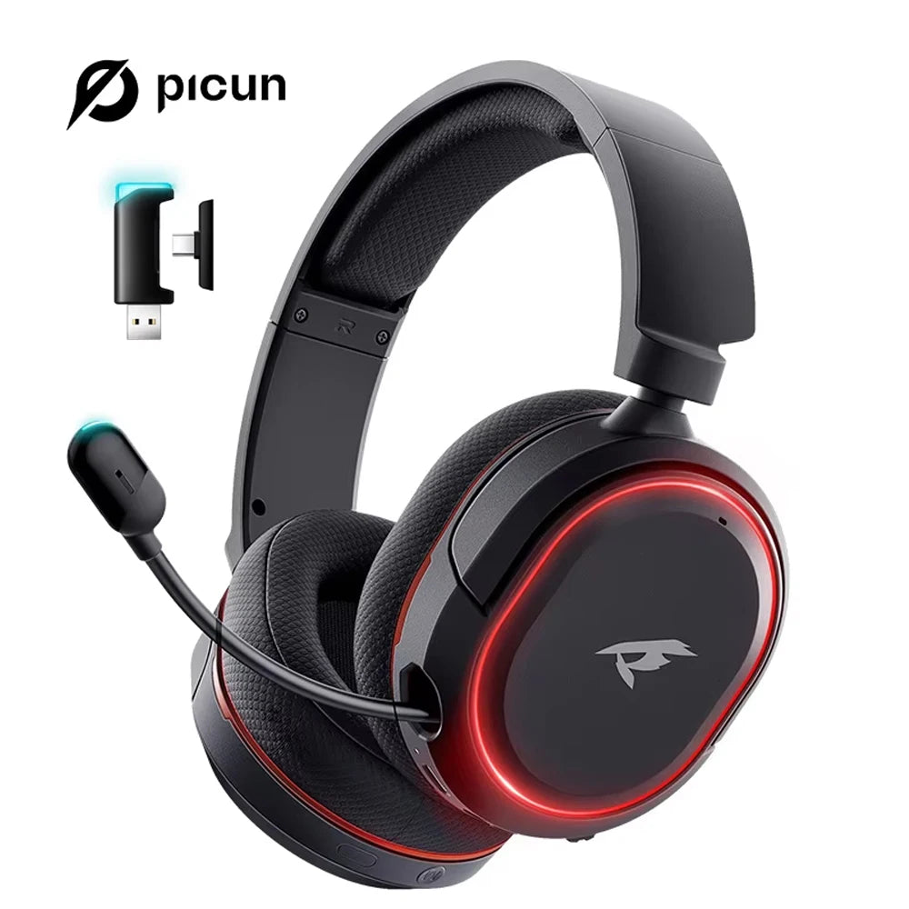 Picun G2 Wireless Gaming Headset – 2.4G + Bluetooth, 5ms Low Latency, 7.1 Surround, ENC Mic — view 8 of electronics & gadgets