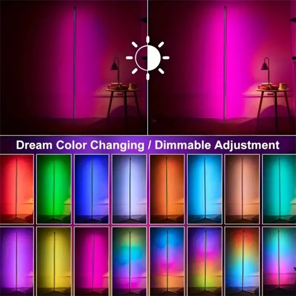 RGB LED Corner Floor Lamp — Smart Modern Music-Sync Lamp with 16 Million DIY Colors — view 6 of led &amp; smart lighting