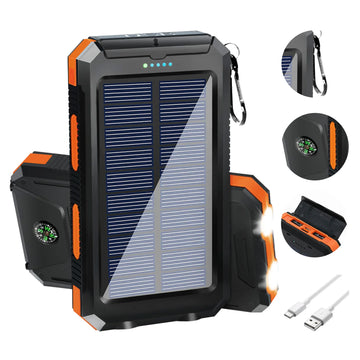 20,000mAh Solar Power Bank Waterproof — Dual USB Bug-Out Bag Essential — view 1 of power banks