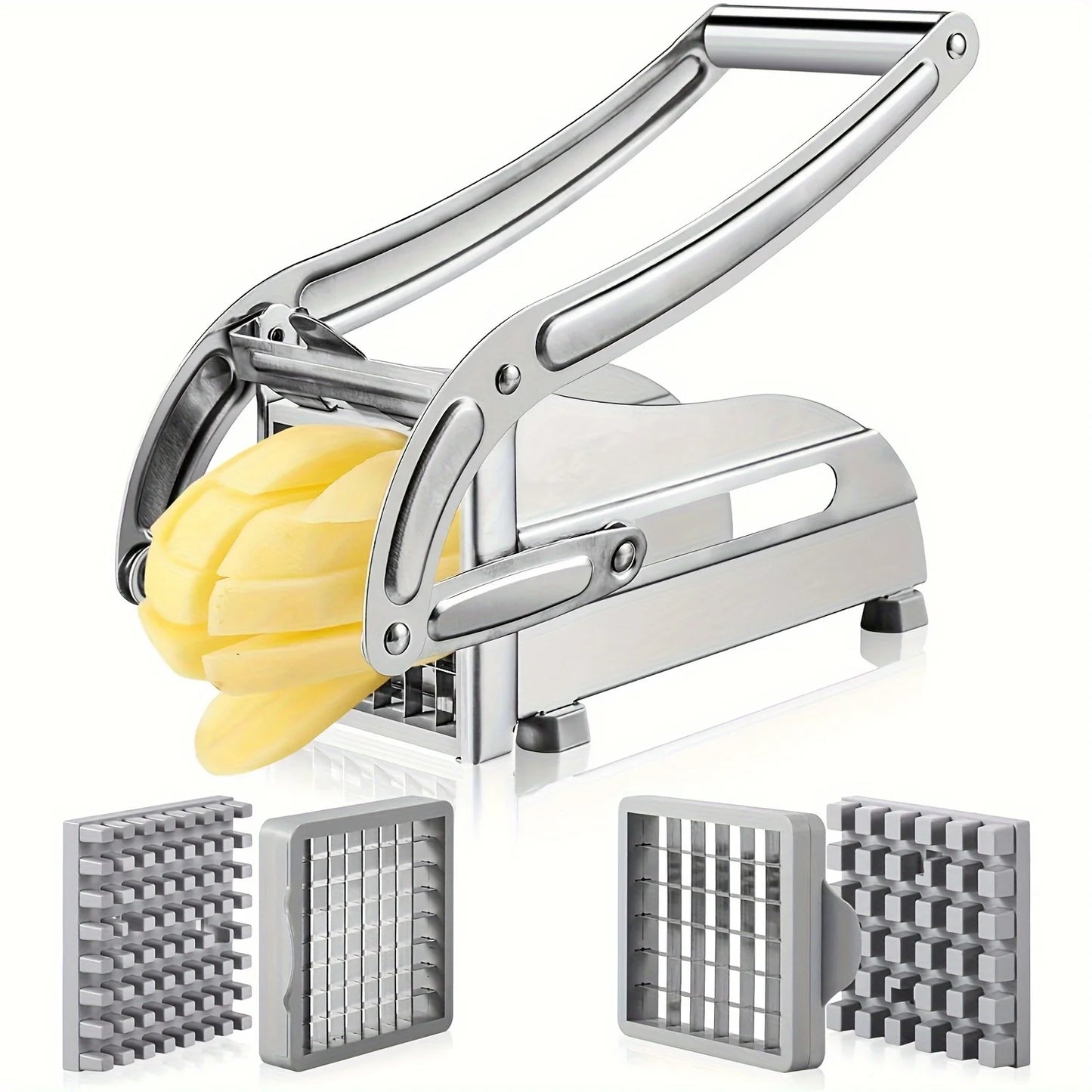 Stainless Steel French Fry Cutter – Manual Potato Slicer & Vegetable Cutting Machine — view 5 of home & kitchen