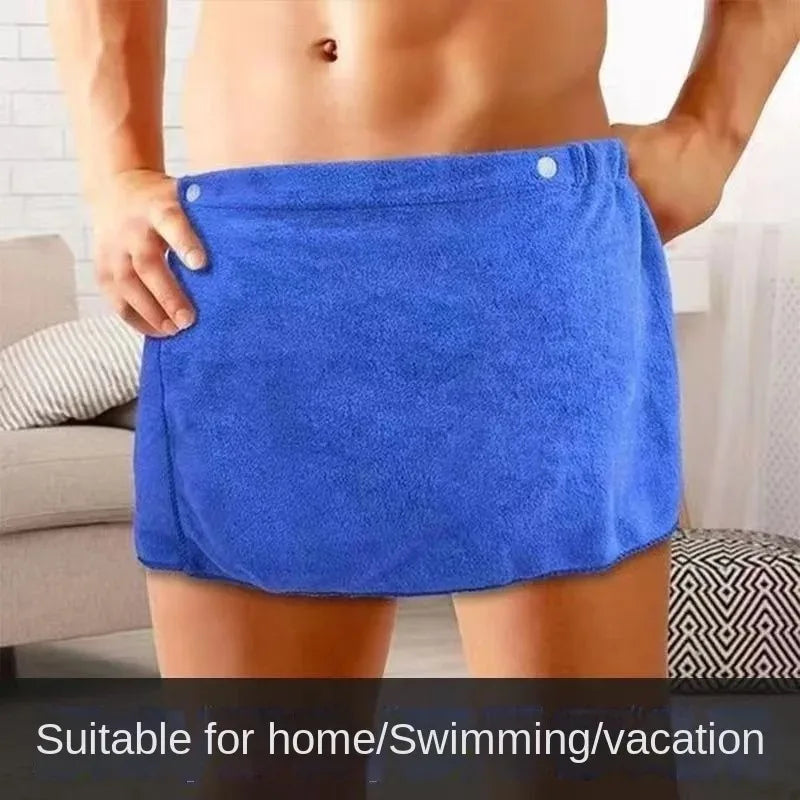 Quick-Dry Beach Towel Wrap — Men's Wearable Adjustable Towel Skirt — view 5 of beach towels