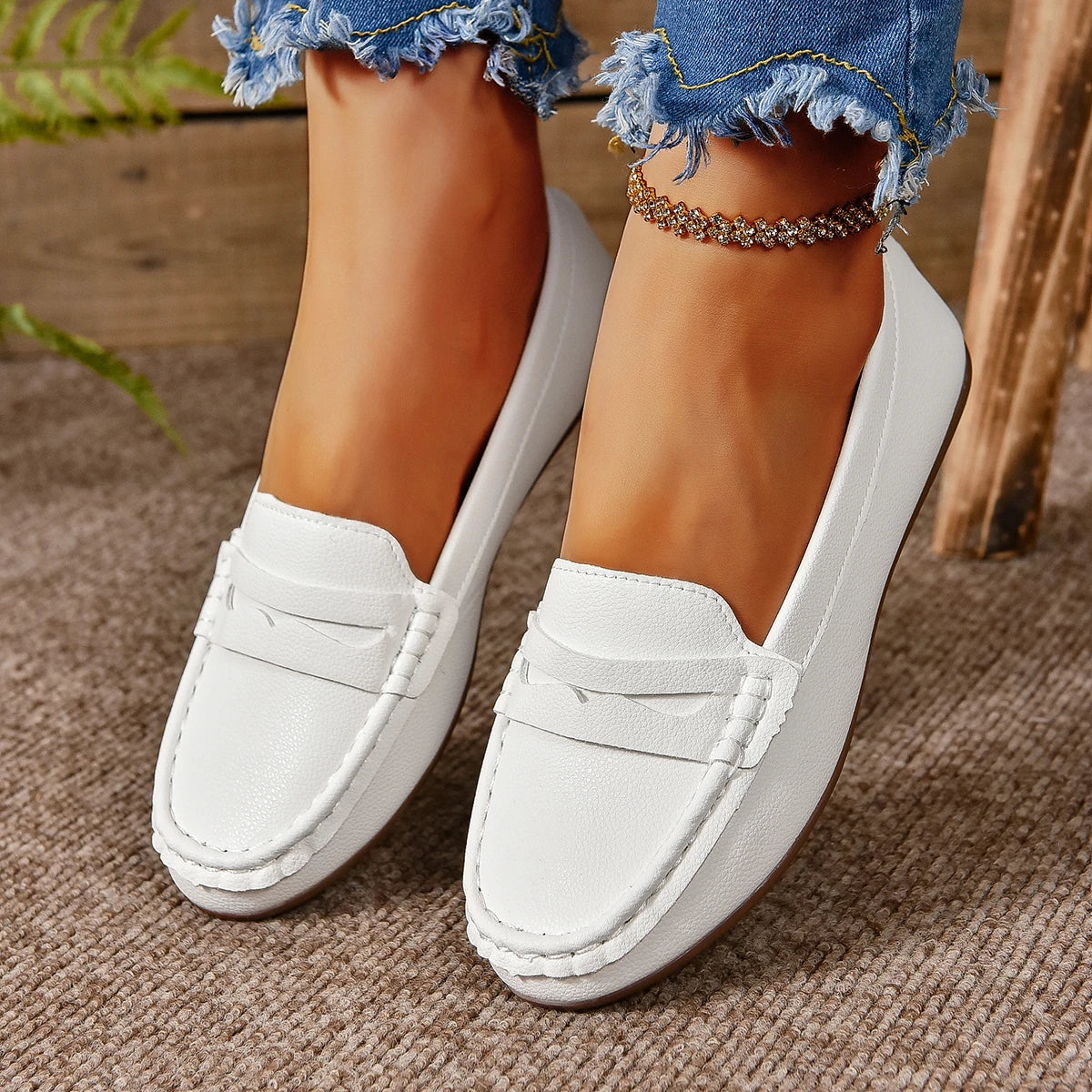 Flats & Ballet — Comfortable Lightweight Loafer Flats, Spring Autumn Shallow Slip-Ons — view 11 of flats & ballet