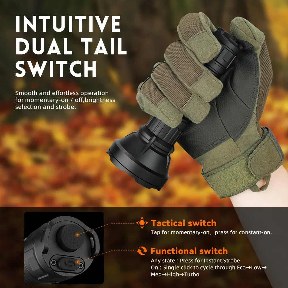 Sofirn SF26 Tactical Flashlight — 2000 Lumen USB-C Rechargeable LED — view 4 of outdoor sports