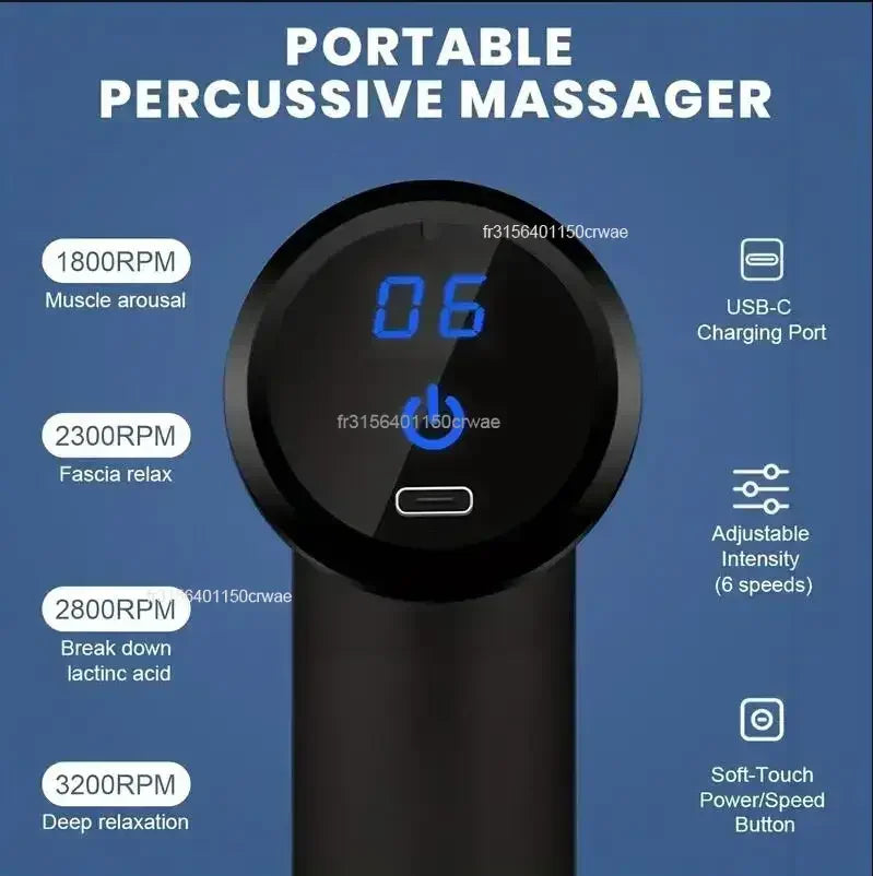 Mini Muscle Massage Gun Protable Body Massager Deep Handheld Percussion Massager for Body Back and Neck Leg — view 2 of electronics & gadgets