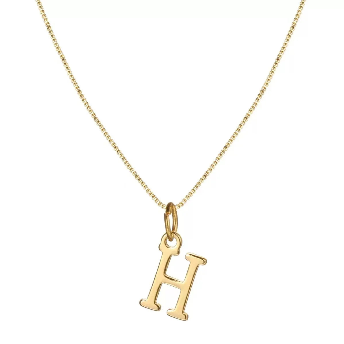 Women's A-Z Initial Letter Necklace — 18K Gold Plated Stainless Steel Jewelry — view 8 of jewelry