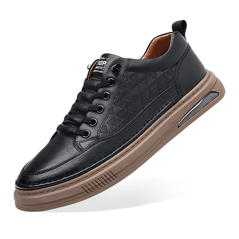 Men shoes Genuine Leather Fashion Vulcanized Shoes