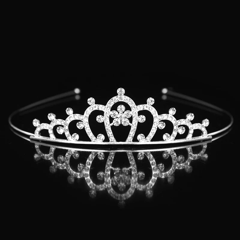 Beautiful Cute Kid Princess Tiaras and Crowns Crystal Headband Bridal Crown Wedding Party Hair Accessories Girls Fashion Jewelry — view 20 of product