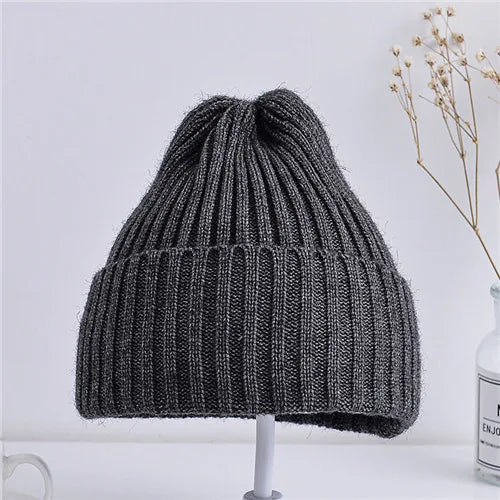 Baby Kids Ribbed Knitted Beanie - Windproof Soft Toddler Cap for 6M-4Y — view 11 of baby hats