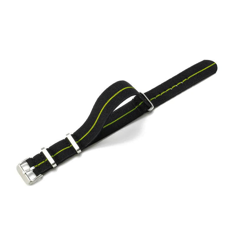 Elastic Woven NATO Watch Strap — 18mm 20mm 22mm Breathable Nylon Universal Wristband — view 17 of watch straps