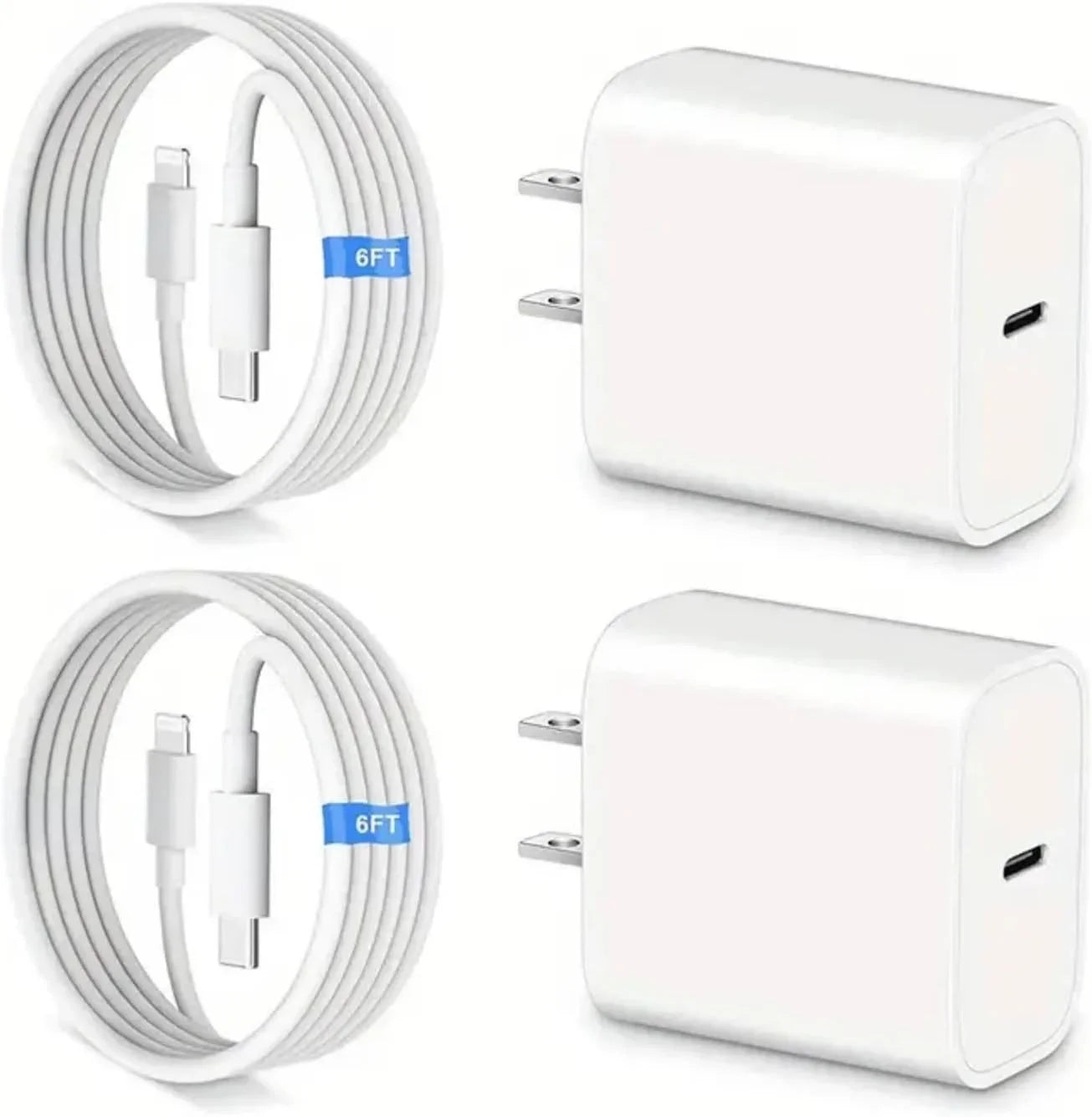 for iPhone 20W USB-C Wall Charger + 6ft Lightning/USB-C Fast Charge Cable — view 1 of chargers & cables