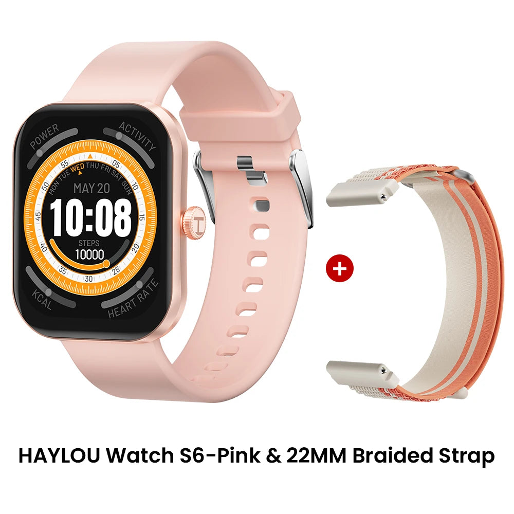 HAYLOU Watch S6 Smart Watch — 2.01in HD Bluetooth Voice Calling IP68 Smartwatch