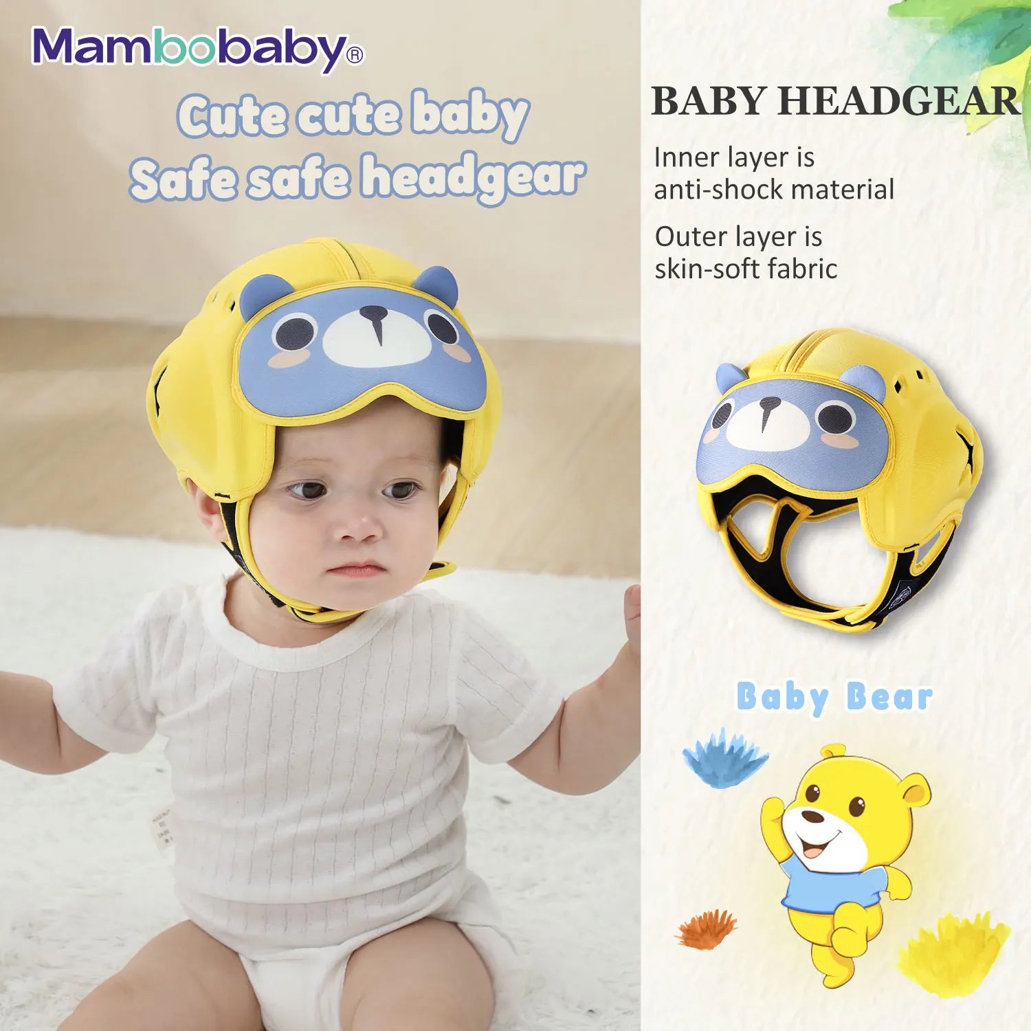 Premium Anti-Shock Baby Helmet - Soft Toddler Head Protector for Crawling & Walking — view 11 of baby safety helmets