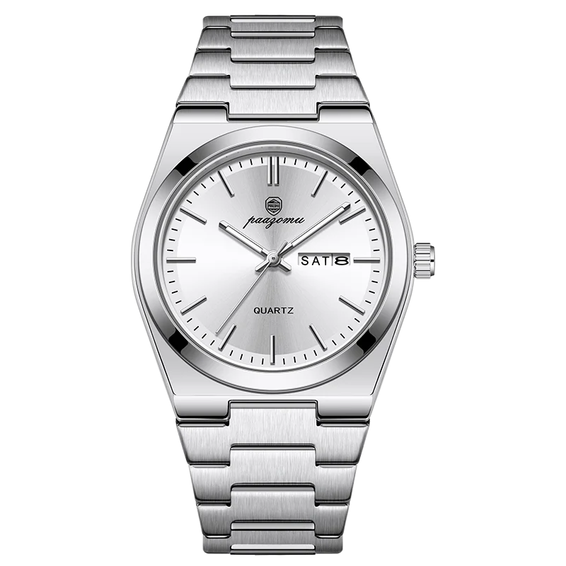 PAAZOMU Men's Chronograph Watch — Stainless Steel Waterproof Luminous Quartz Wristwatch — view 8 of watches