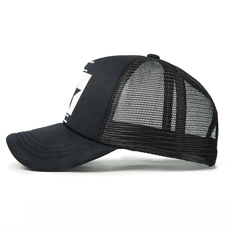 Snapback Mesh Trucker Hat — Y2K Dad-Cap Hip-Hop Streetwear Outdoor Casual Sun Hat — view 4 of hats & caps