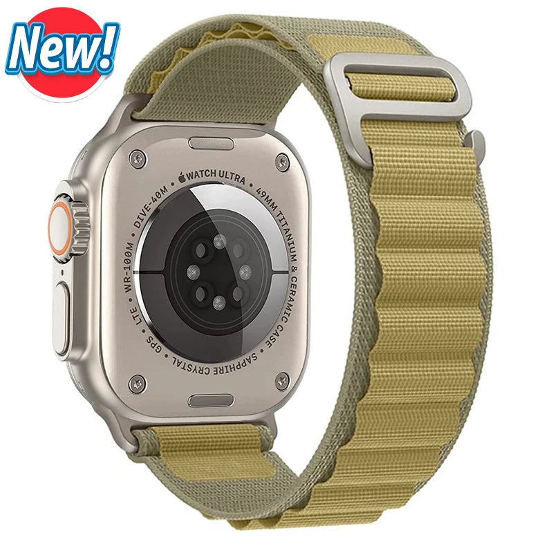 Alpine Loop Strap for Apple Watch Ultra — Nylon Hook Band 42/45/46/49mm