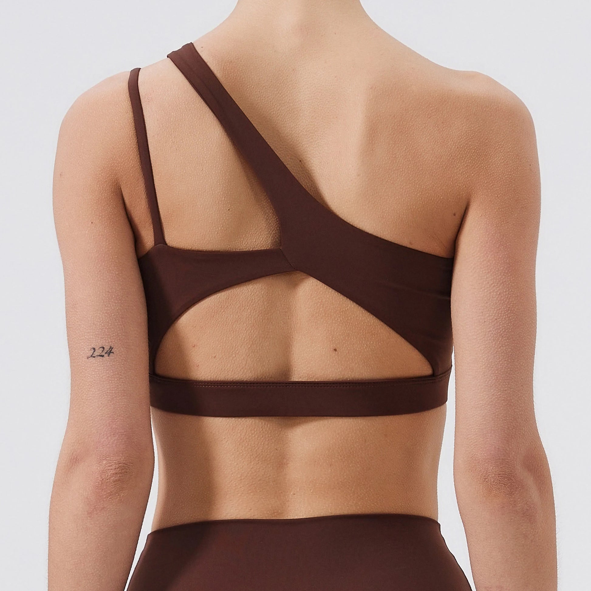 One-Shoulder Push-Up Sports Bra — Shockproof Breathable Gym Yoga Running Vest — view 10 of sports bras