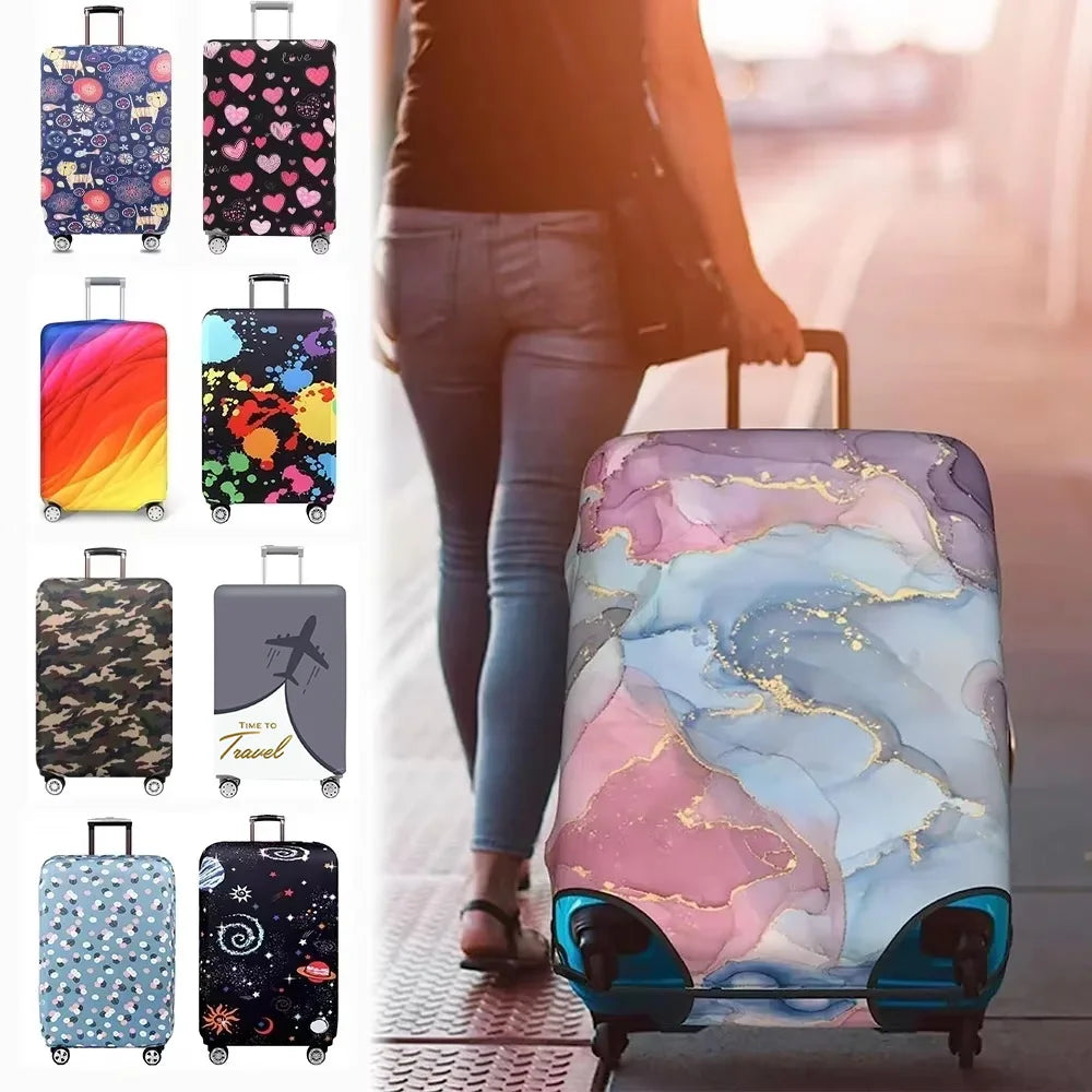 Stretch fabric luggage cover suitcase protector for 18 to 32 inch bags