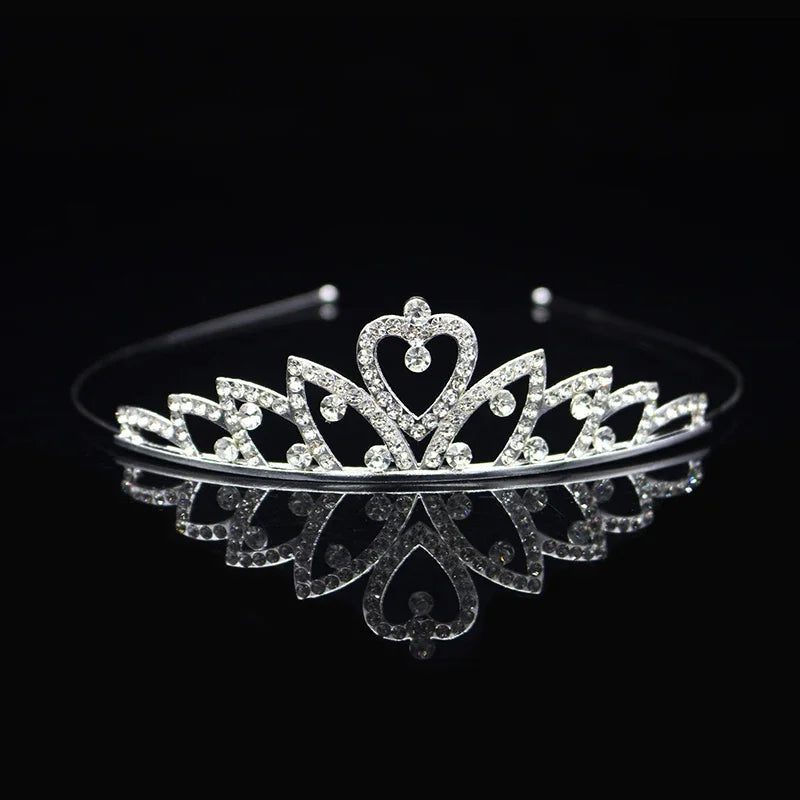 Princess Tiara Crystal Crown Headband - Kids Hair Accessory