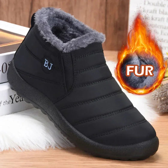Waterproof Winter Boots for Women — Plush Snow Boots Couple's Cotton Ankle Boots — view 1 of boots