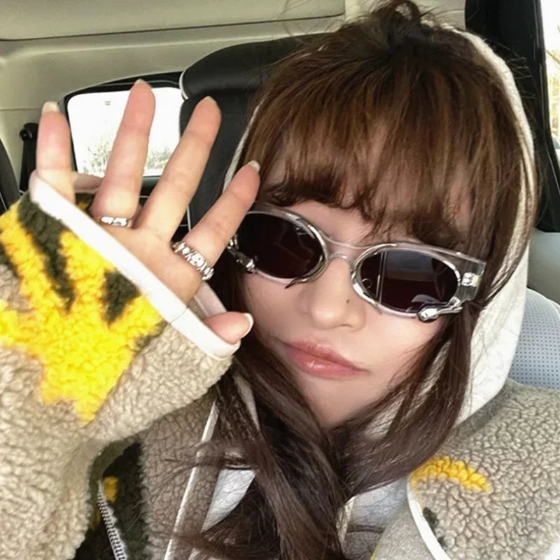 Y2K Snake Sunglasses — Statement Snake-Arm Oval Retro Luxury Designer UV400 Vintage Shades — view 4 of sunglasses